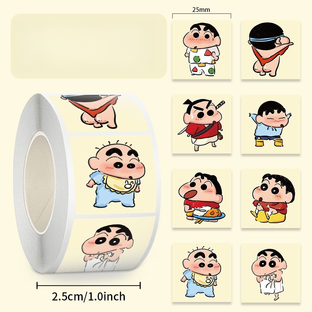 Anime Cosplay Website - Anime Crayon Shin‑chan 2.5cm Roll Stickers,