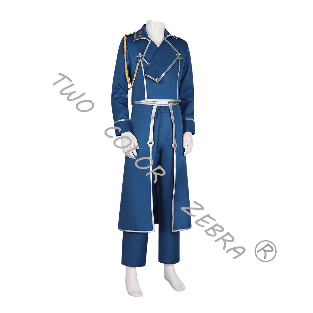 Roy Mustang Blue Military Tren - đánh giá và giá Fullmetal Alchemist Coat
